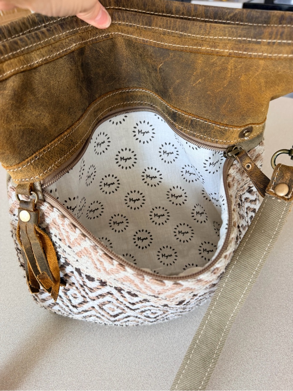 Brown Canvas Crossbody Bag - Unbranded - Picture 5 of 6